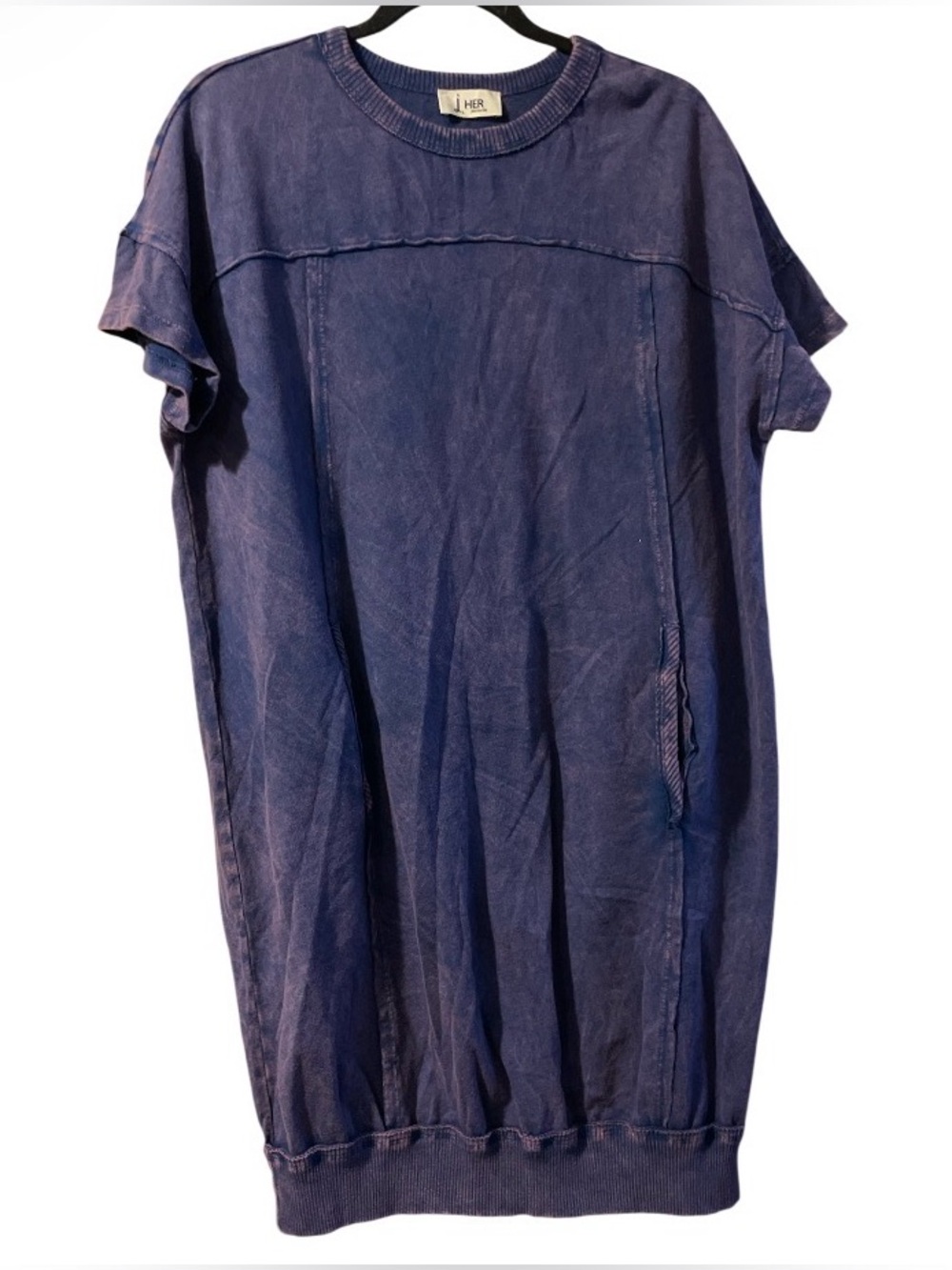 J Her Size Small Boutique Purple Acid Wash Dress Like New
